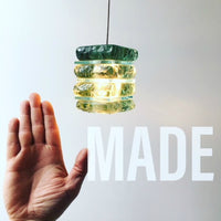 Custom made glass pendant lights - made in Michigan