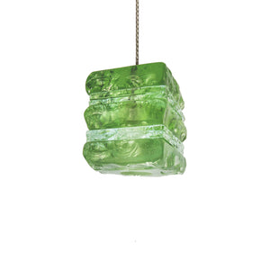 lime green glass pendant light